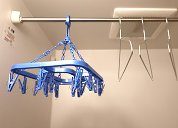 イメージ:浴室内の物干し用バー